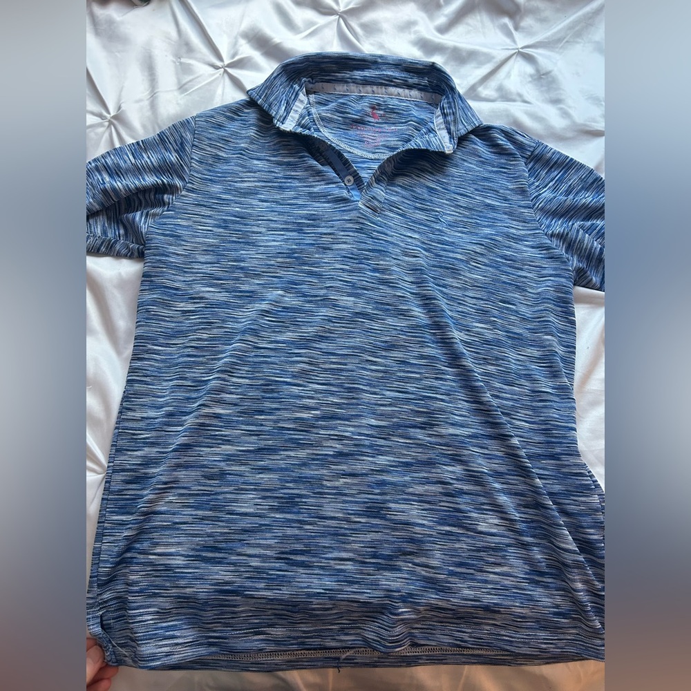 TailorByrd Heathered Blue Polo